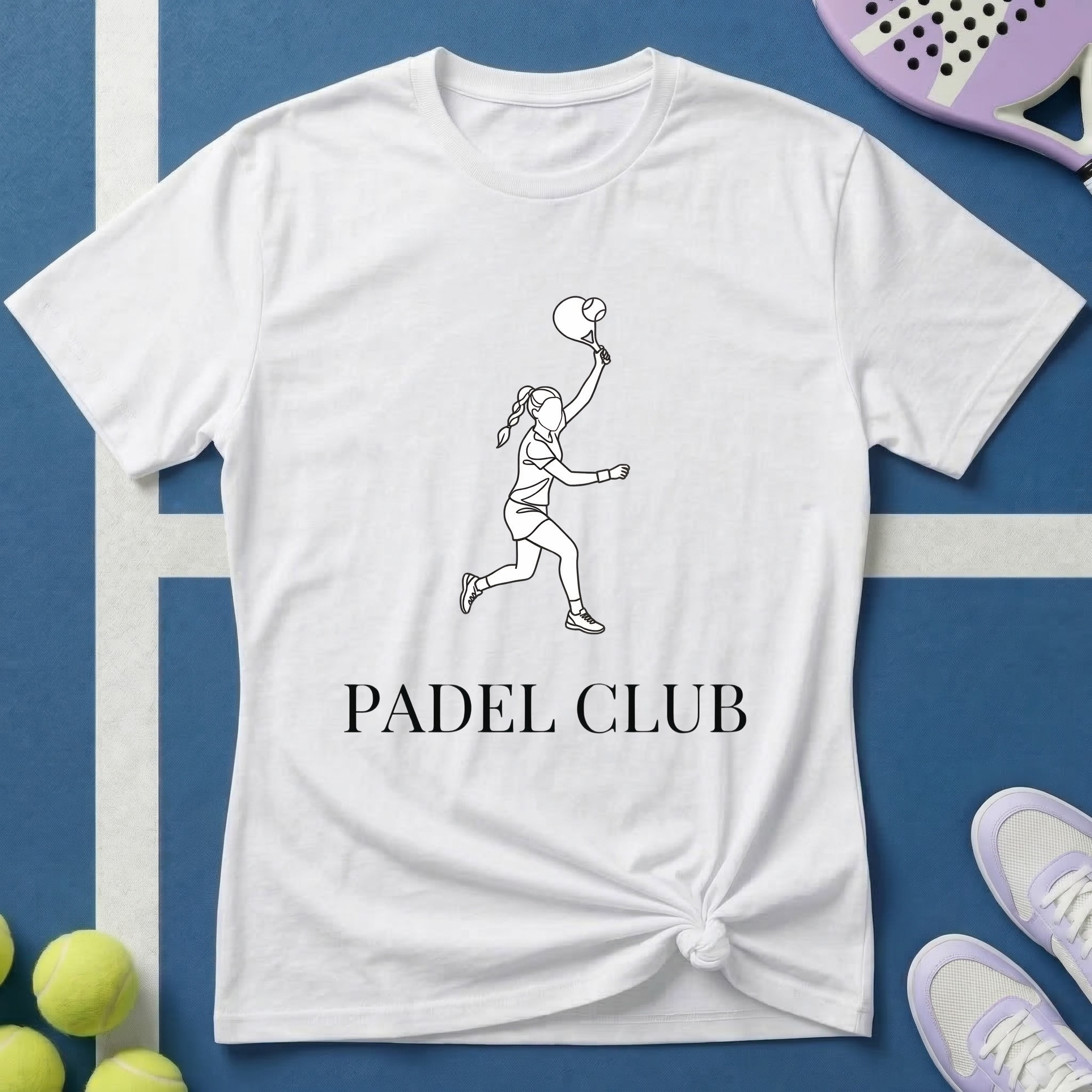 Padel Club Line Art T-Shirt