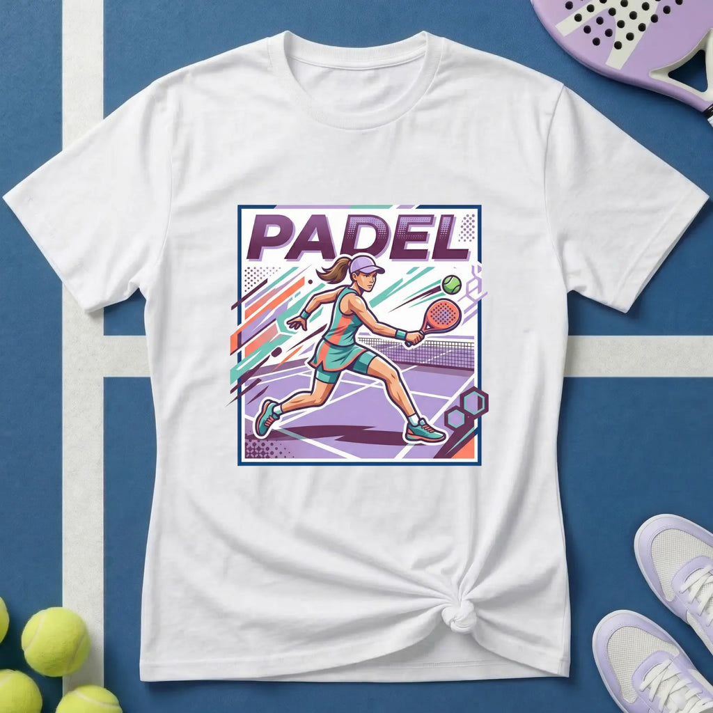 Retro Padel Spielerin T-Shirt
