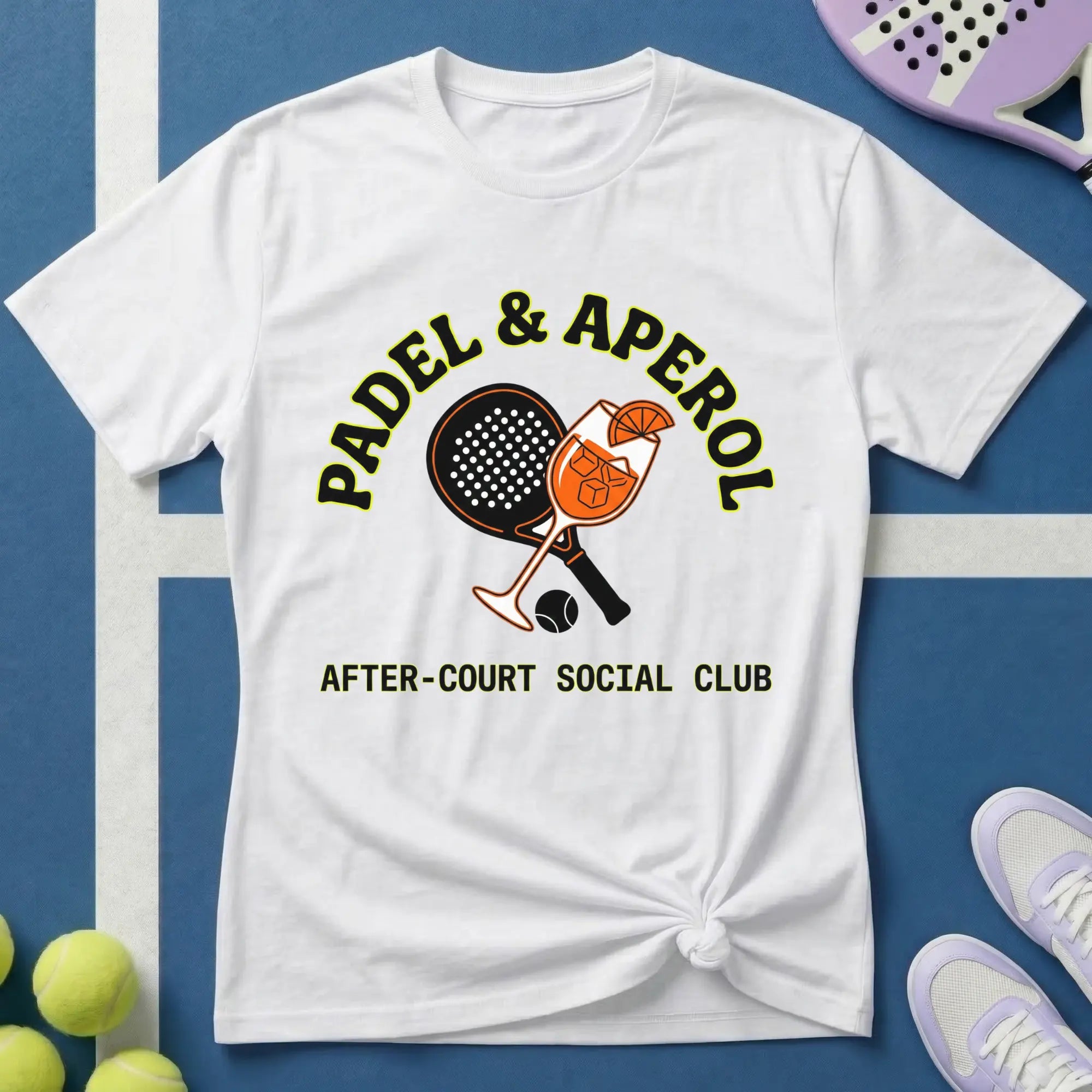 Padel & Aperol After-Court Social Club T‑Shirt