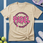 Padel Pinke Drip Schrift T-Shirt