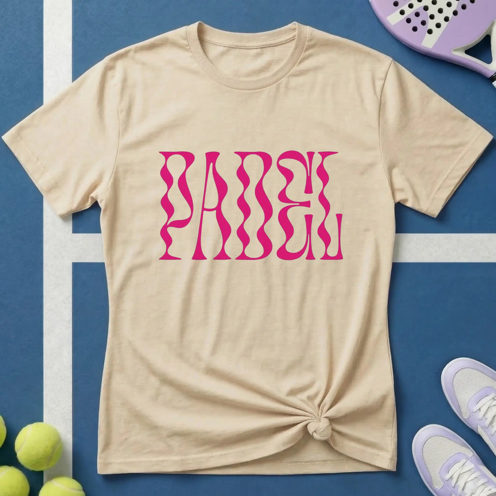 Wavy Pink Padel T-Shirt