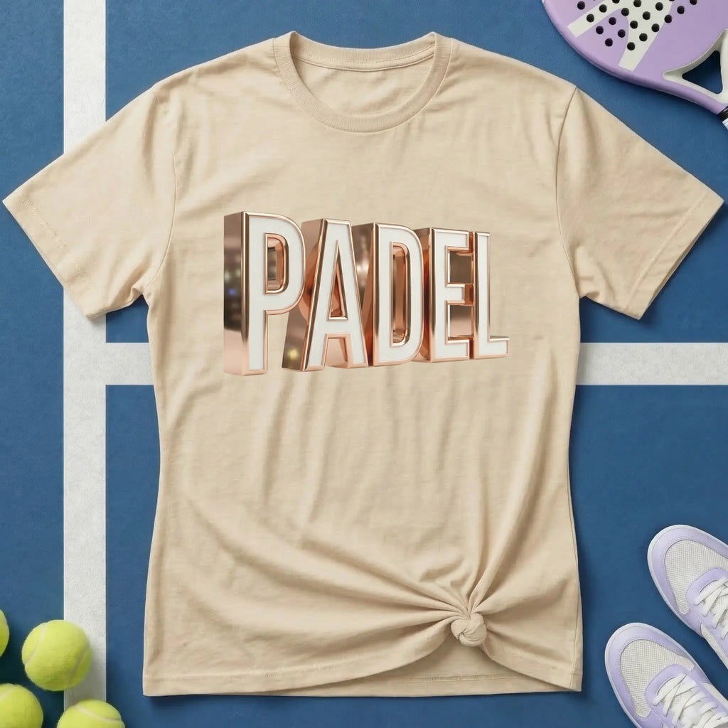 Padel 3D Rose Gold T-Shirt