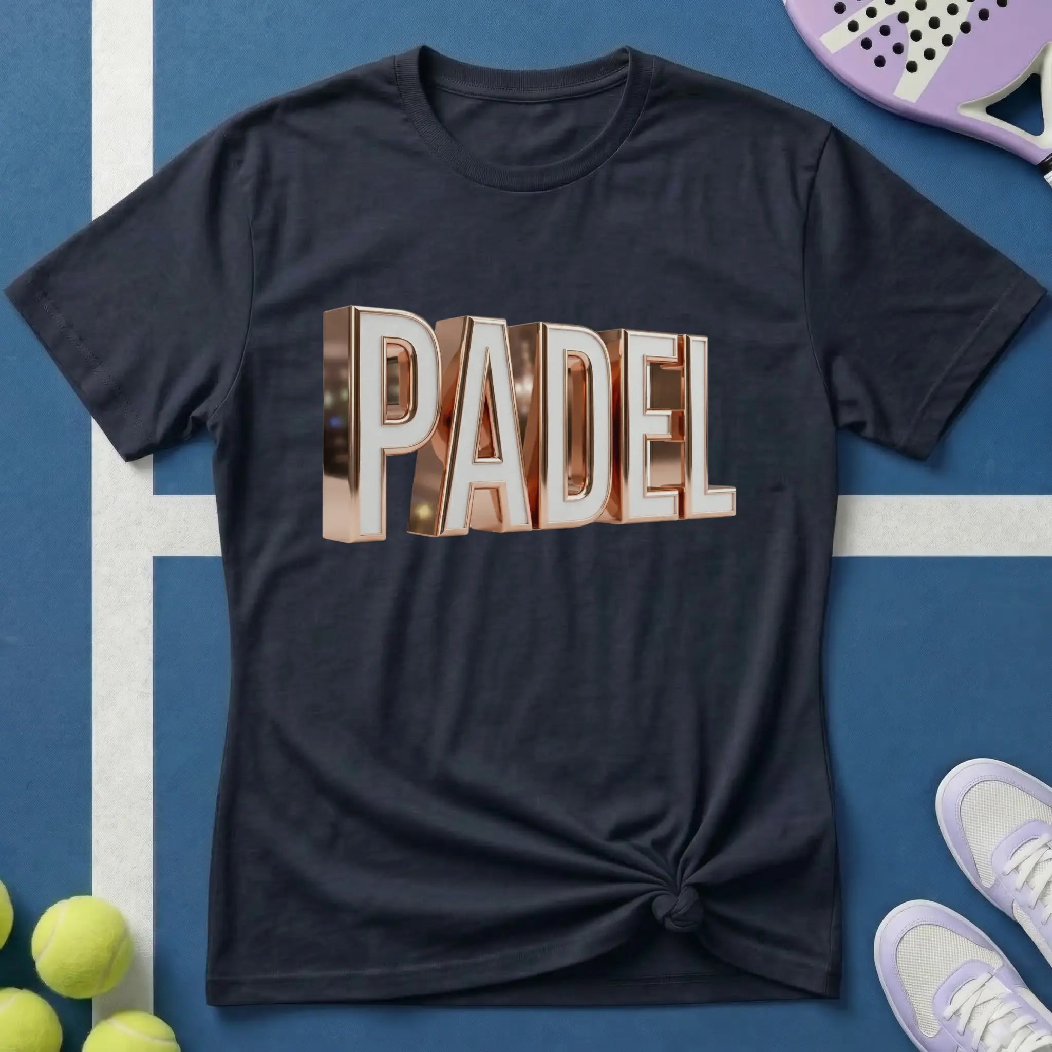 Padel 3D Rose Gold T-Shirt