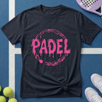Padel Pinke Drip Schrift T-Shirt