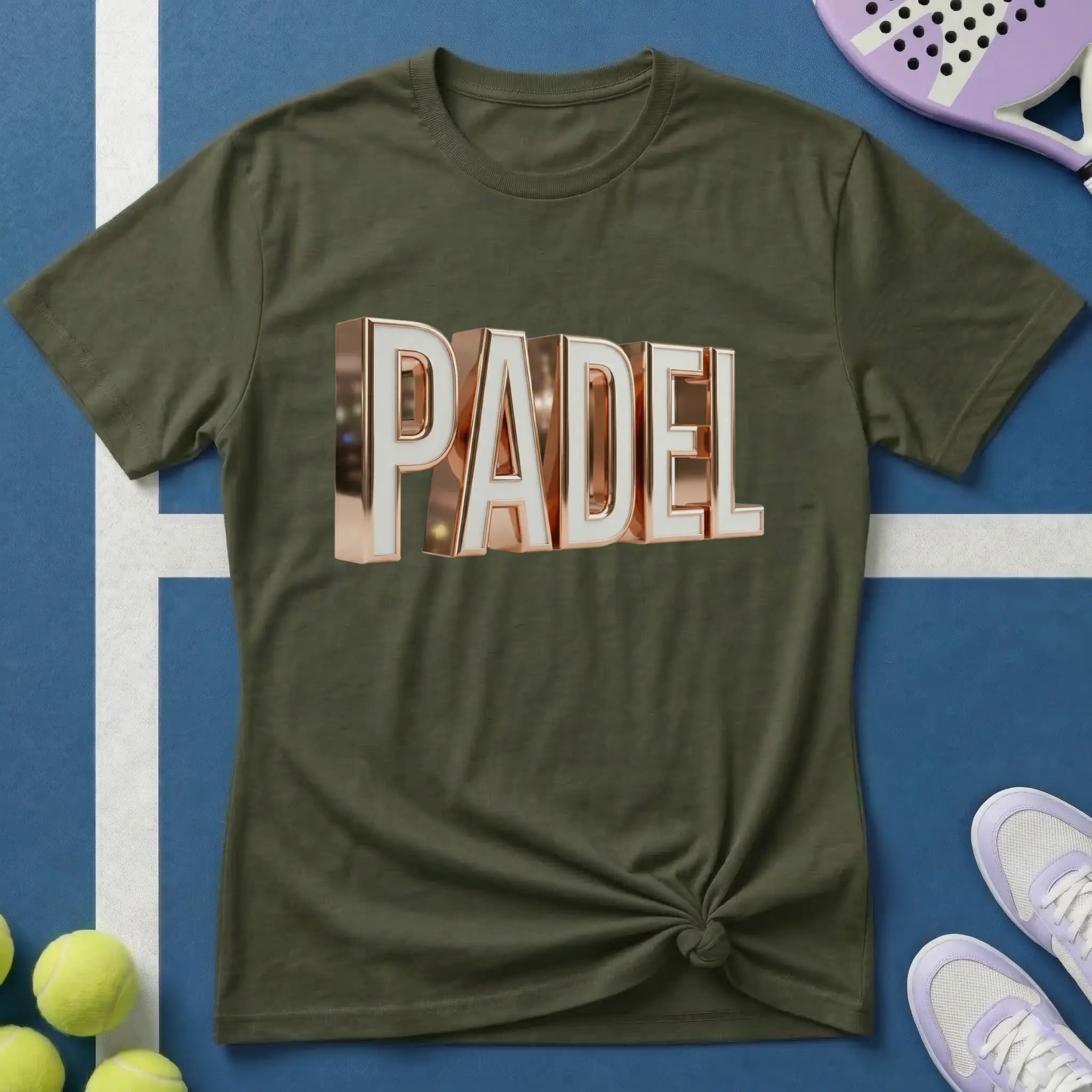Padel 3D Rose Gold T-Shirt