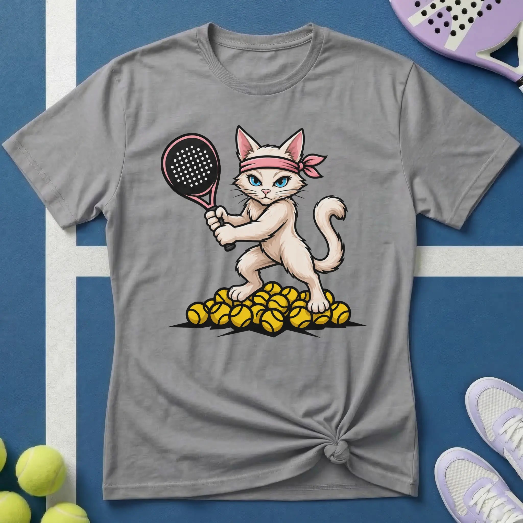 Padel helle Katze T-Shirt
