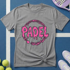 Padel Pinke Drip Schrift T-Shirt