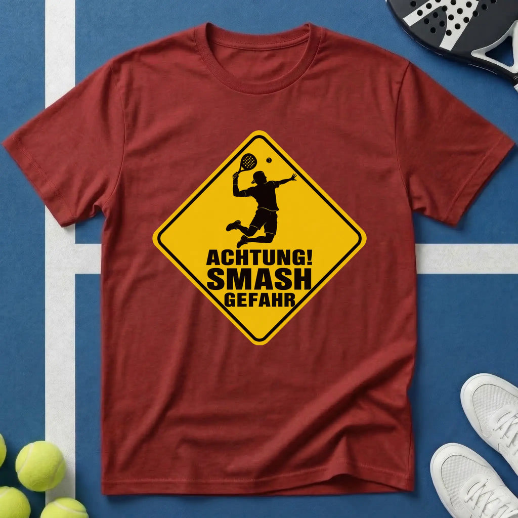 Achtung Smash Gefahr Padel T-Shirt