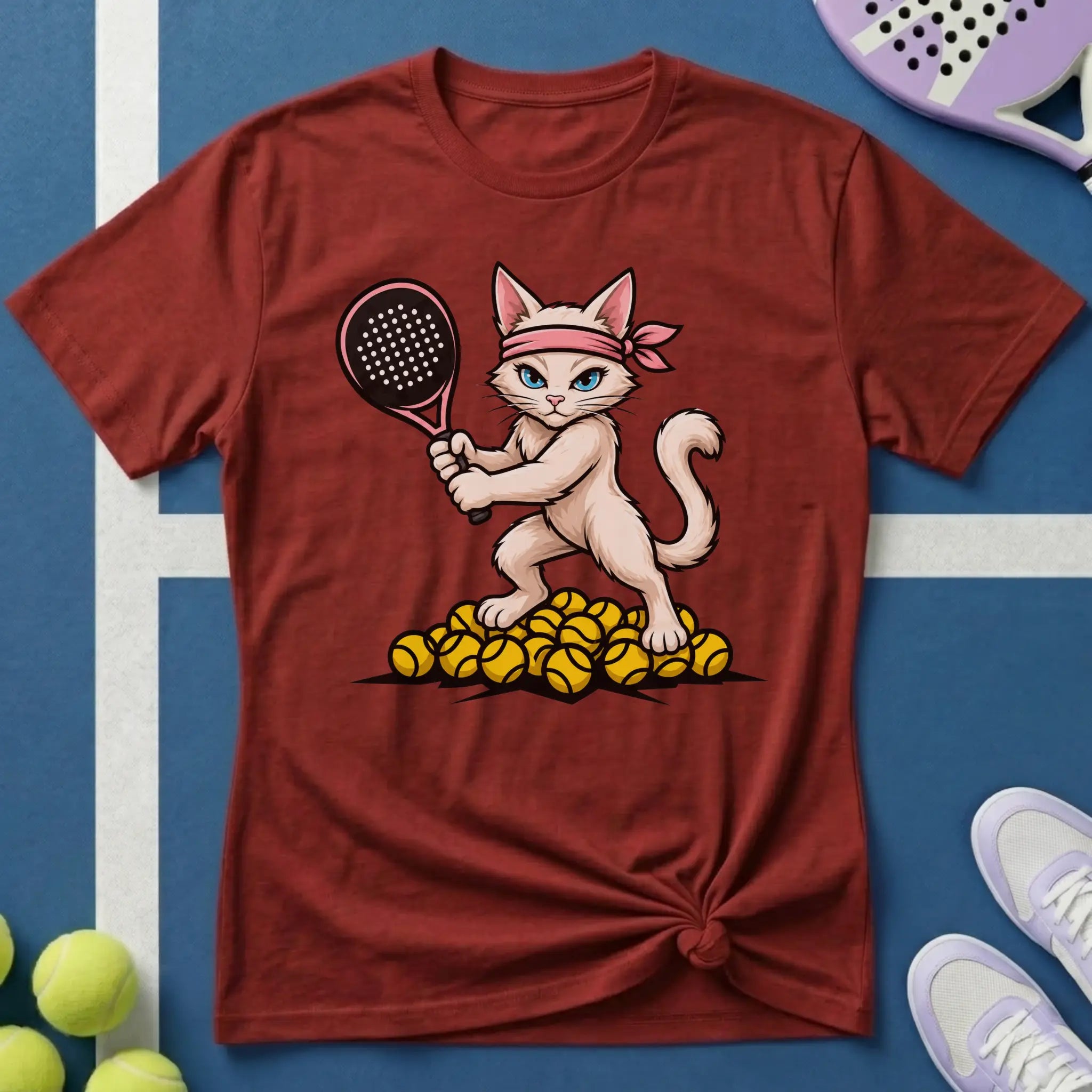 Padel helle Katze T-Shirt