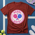 Padel Date Emblem in Pink T-Shirt