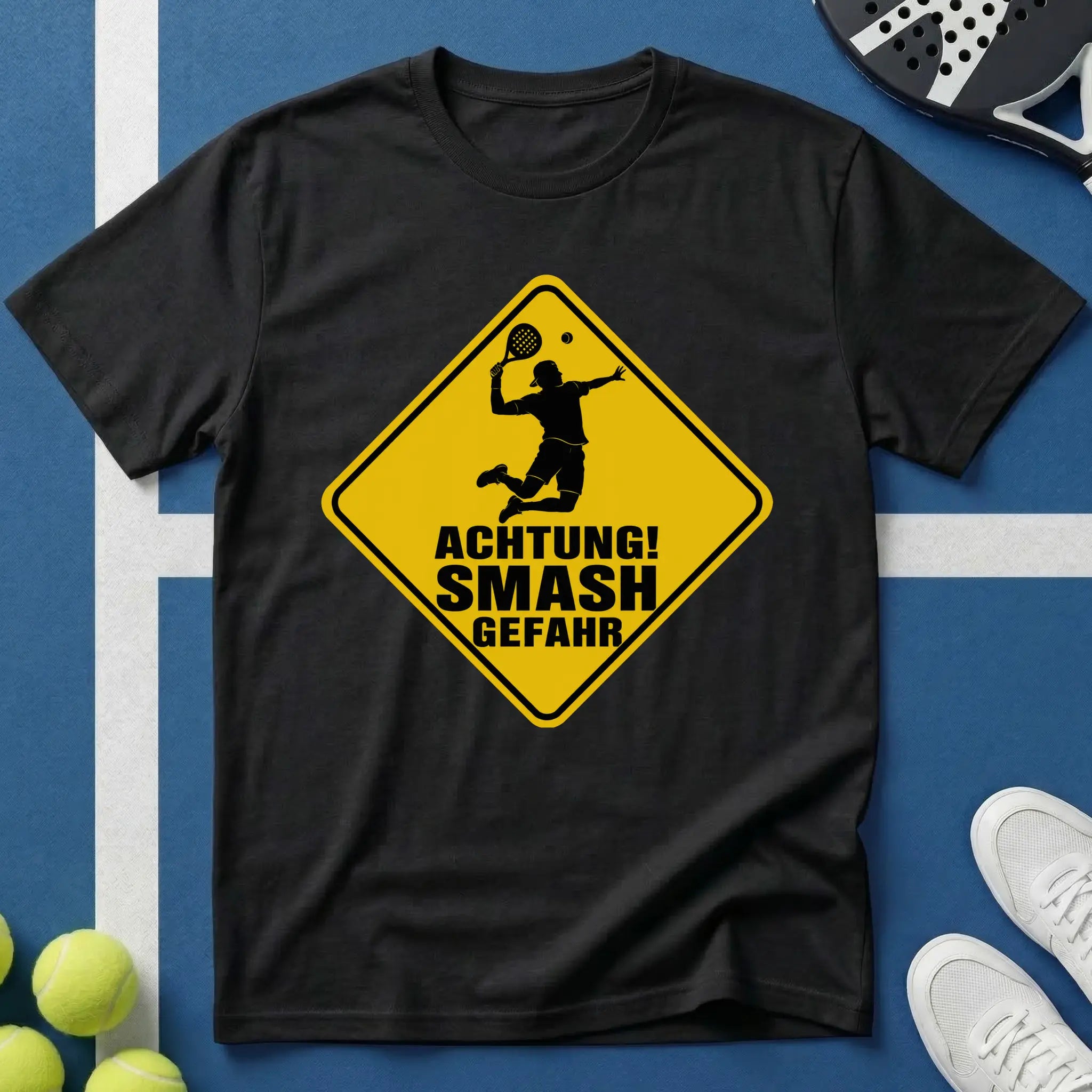 Achtung Smash Gefahr Padel T-Shirt