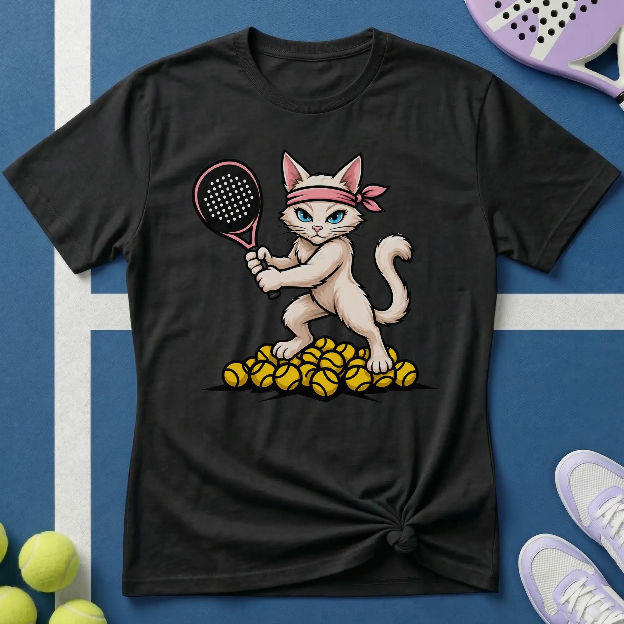 Padel helle Katze T-Shirt
