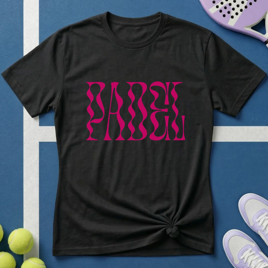 Wavy Pink Padel T-Shirt