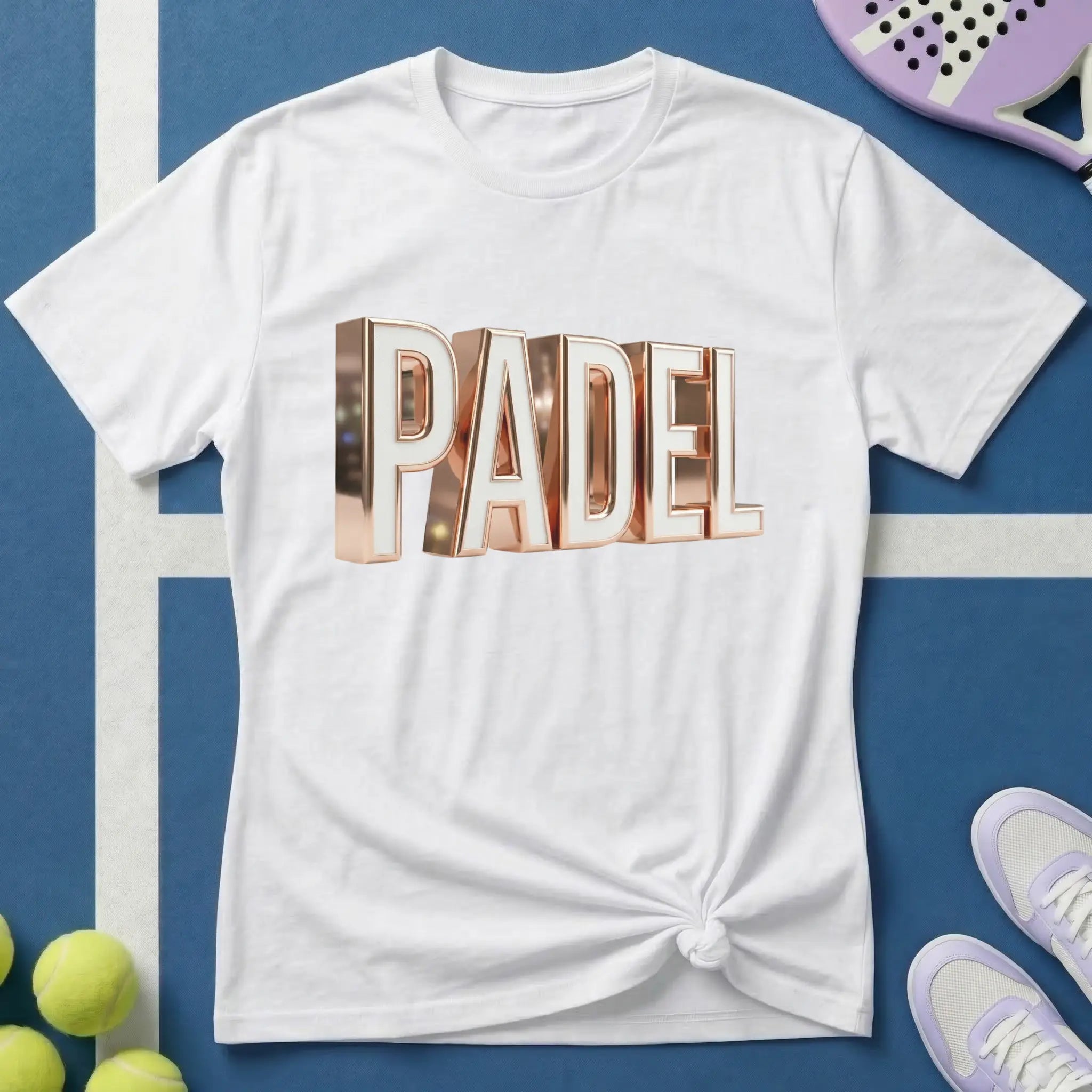 Padel 3D Rose Gold T-Shirt