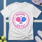 Padel Date Emblem in Pink T-Shirt