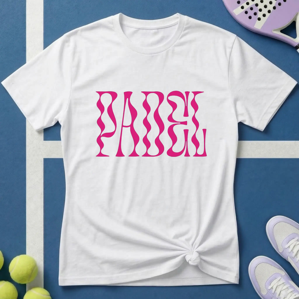 Wavy Pink Padel T-Shirt