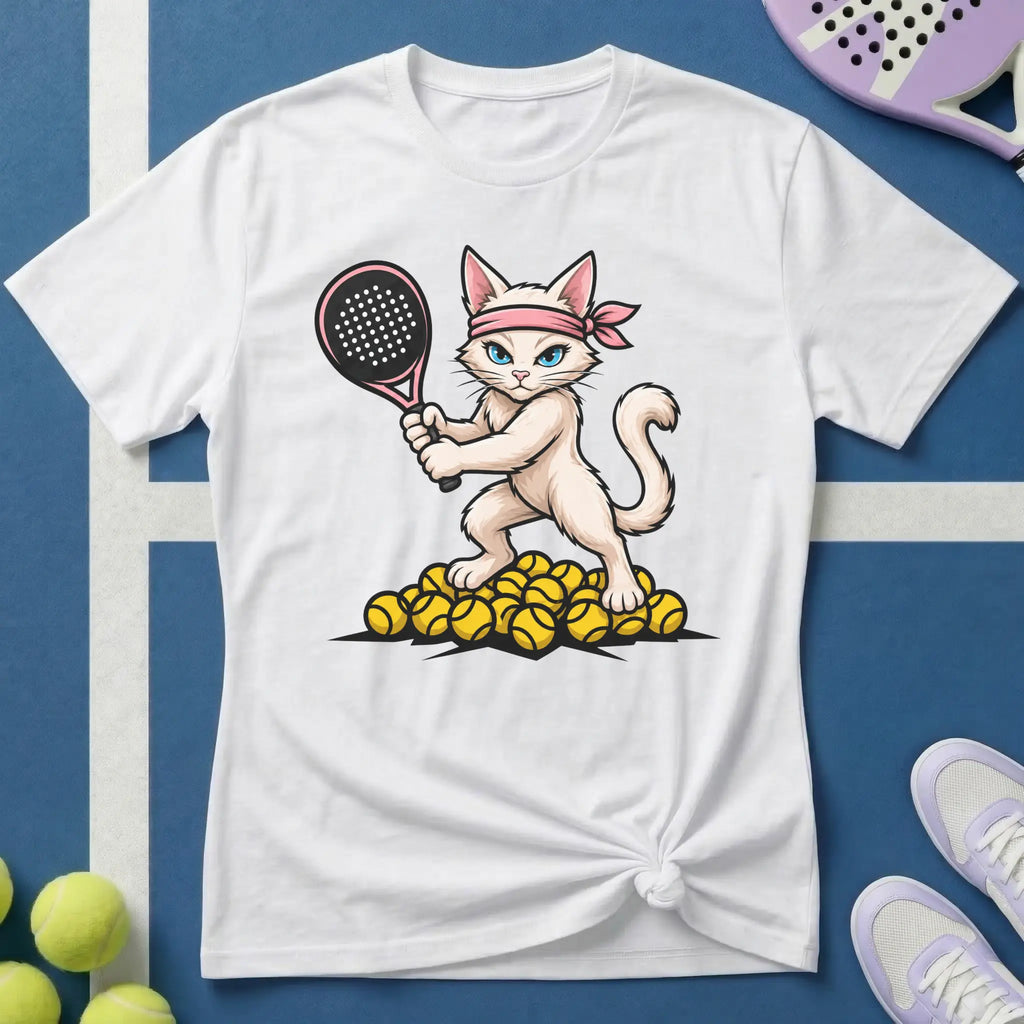 Padel helle Katze T-Shirt