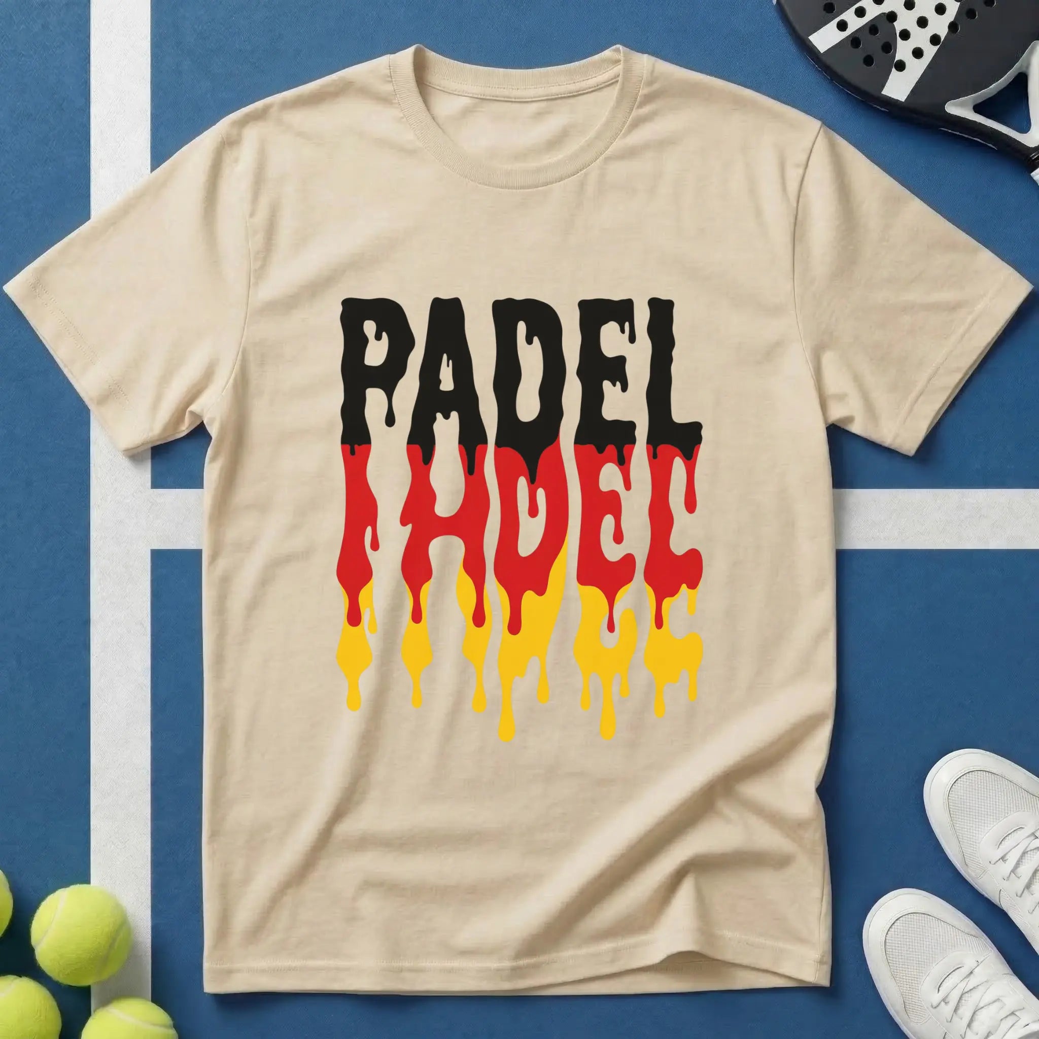 Padel Deutschland Farben Dripping Style T-Shirt