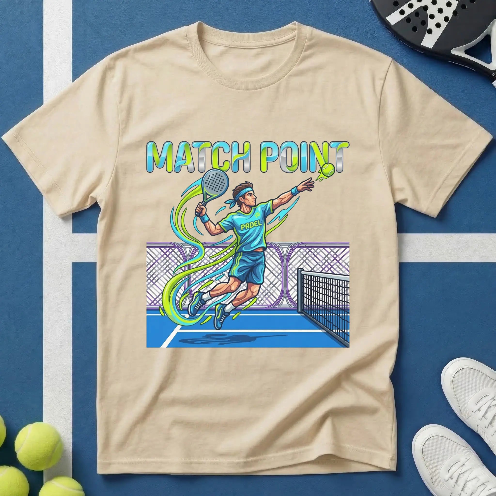Match Point Padel Spieler Smash T-Shirt
