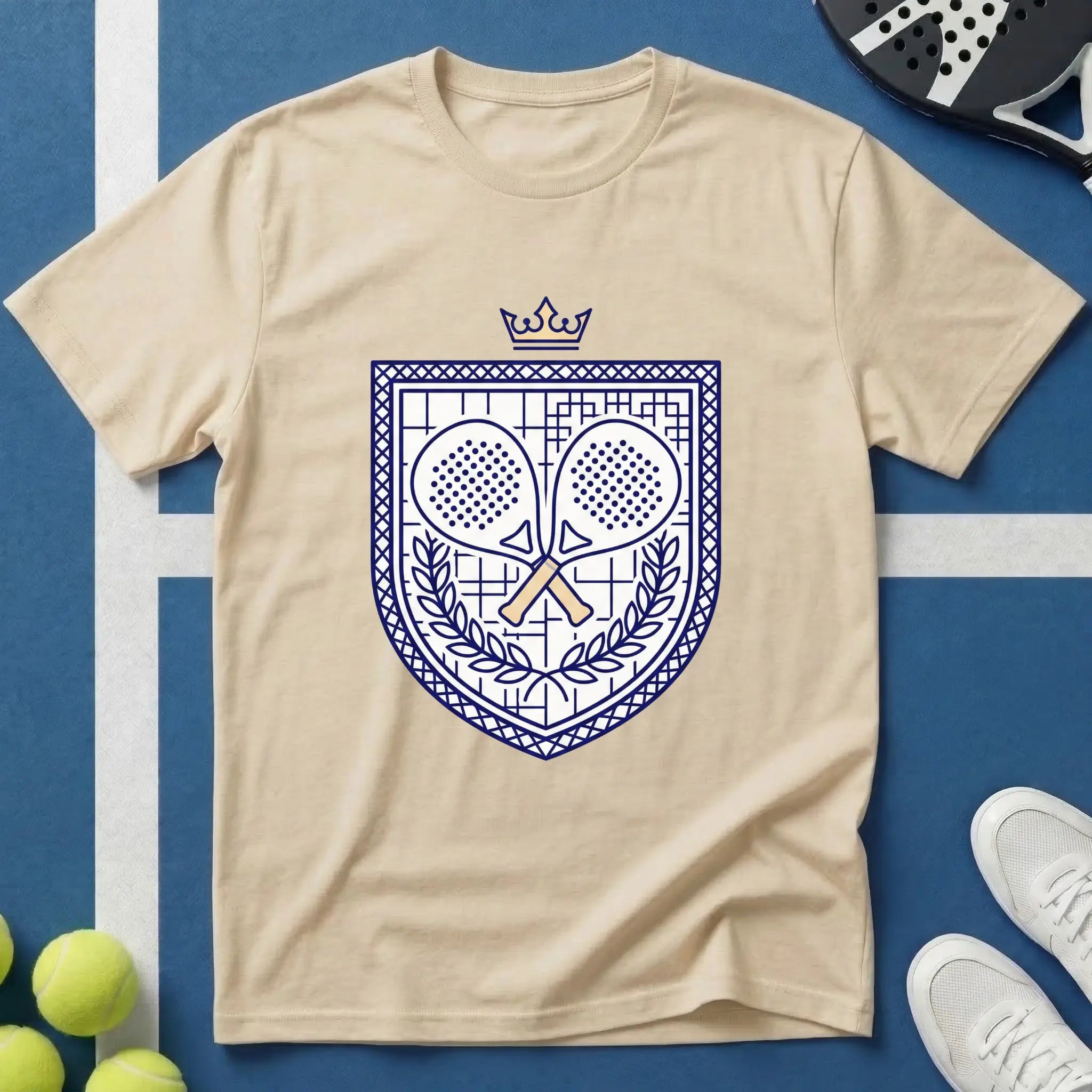 Padel königliches Wappen T-Shirt