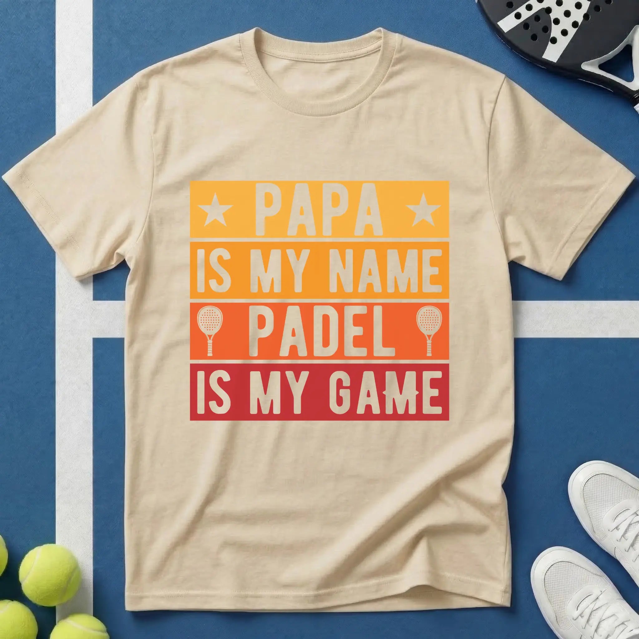 Papa my name Padel my game T-Shirt