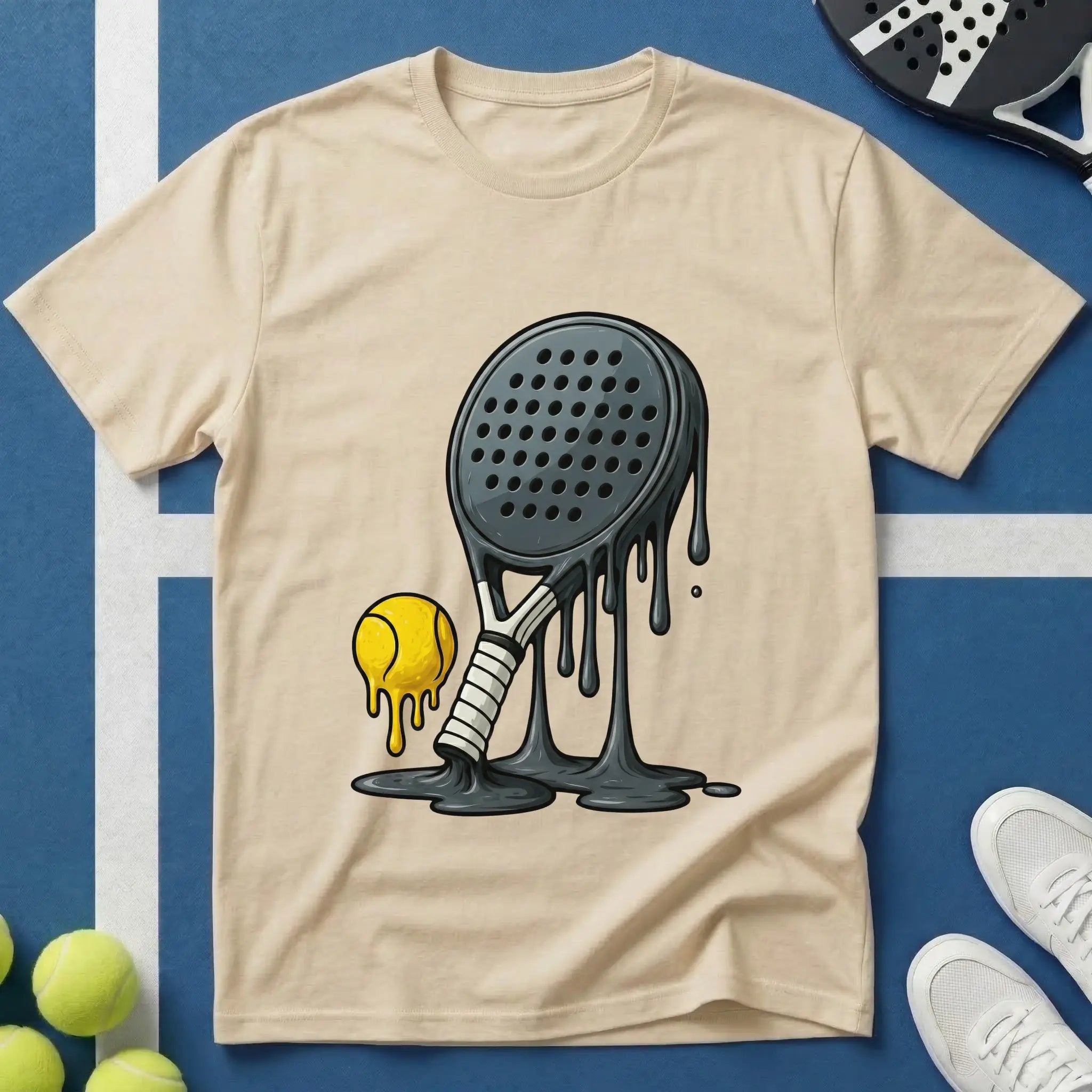 Dripping black Padel T-Shirt