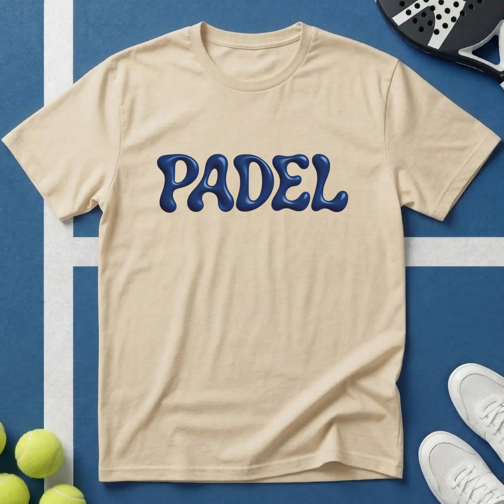 Padel 3D Bubble Schrift T-Shirt