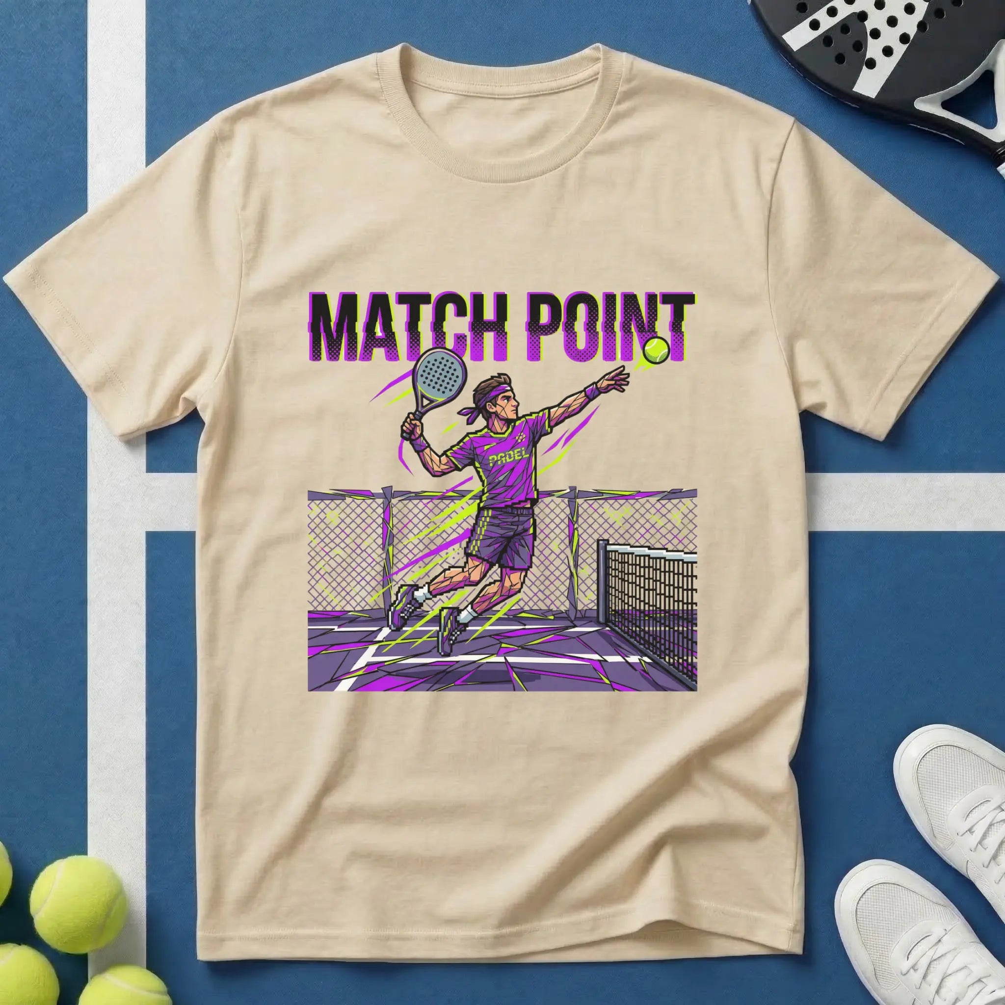 Match Point Lila Gaming Style Padel T-Shirt