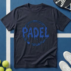 Padel Blaue Drip Schrift T-Shirt