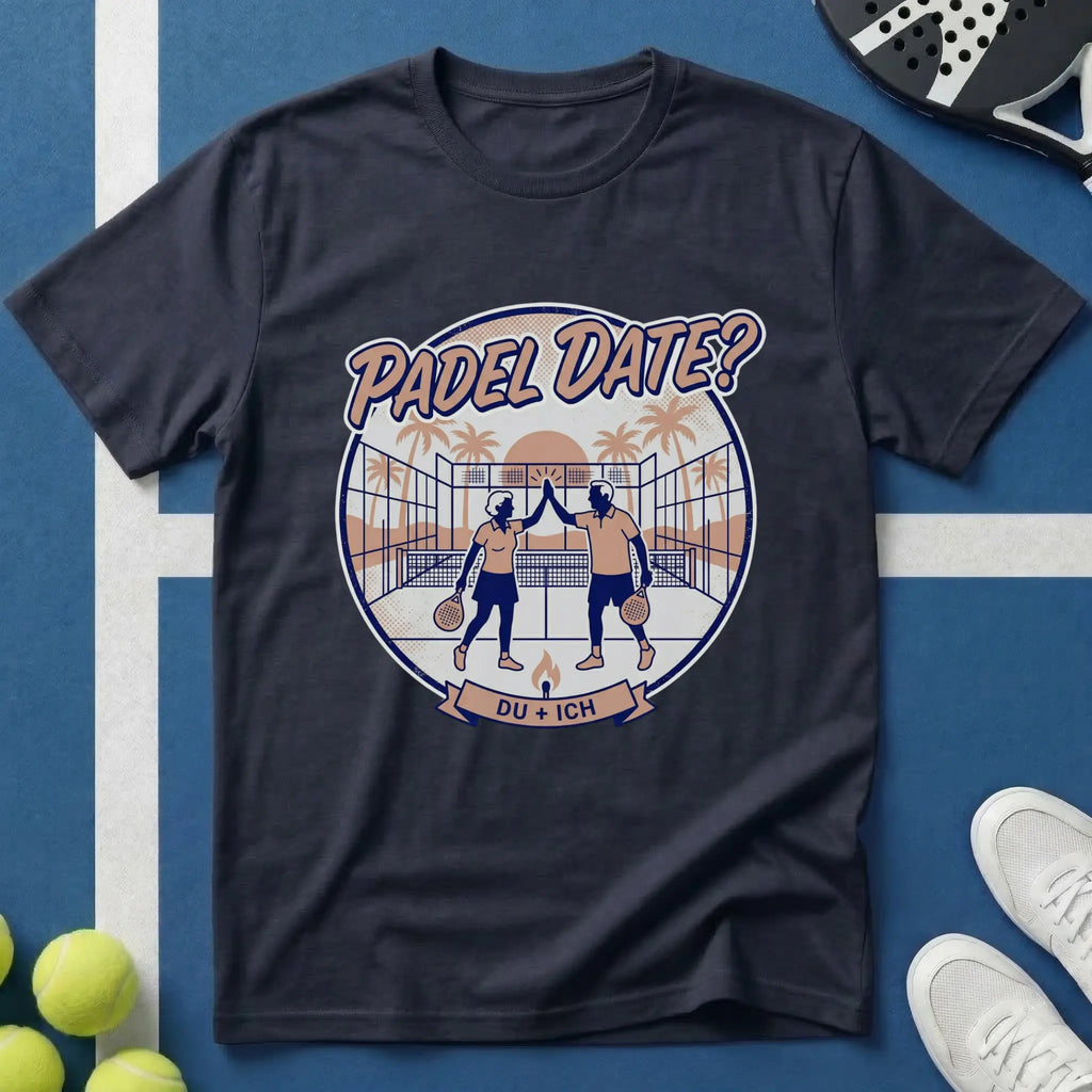 Padel Date Du und Ich Badge T-Shirt