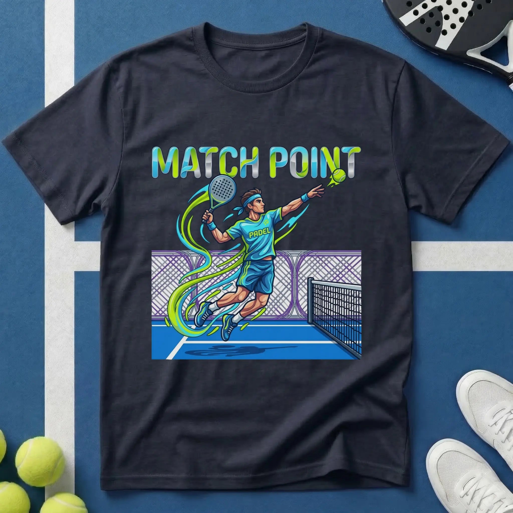 Match Point Padel Spieler Smash T-Shirt