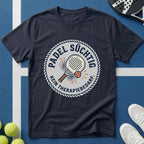 Padel süchtig Vintage Badge T-Shirt