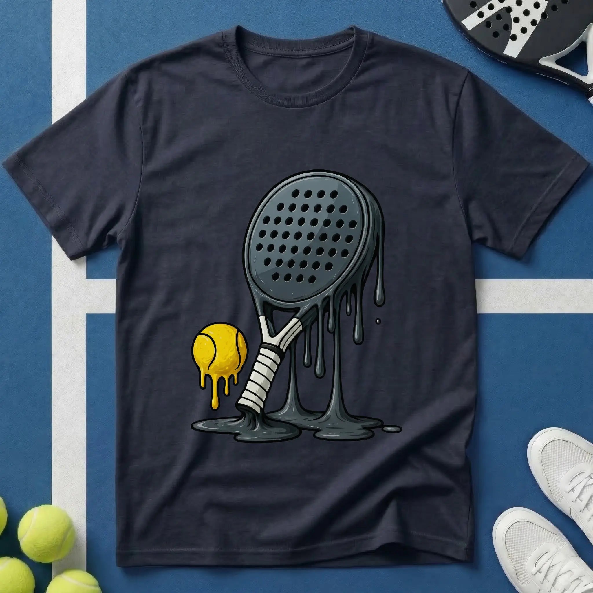 Dripping black Padel T-Shirt