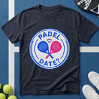 Padel Date Emblem in Blau T-Shirt