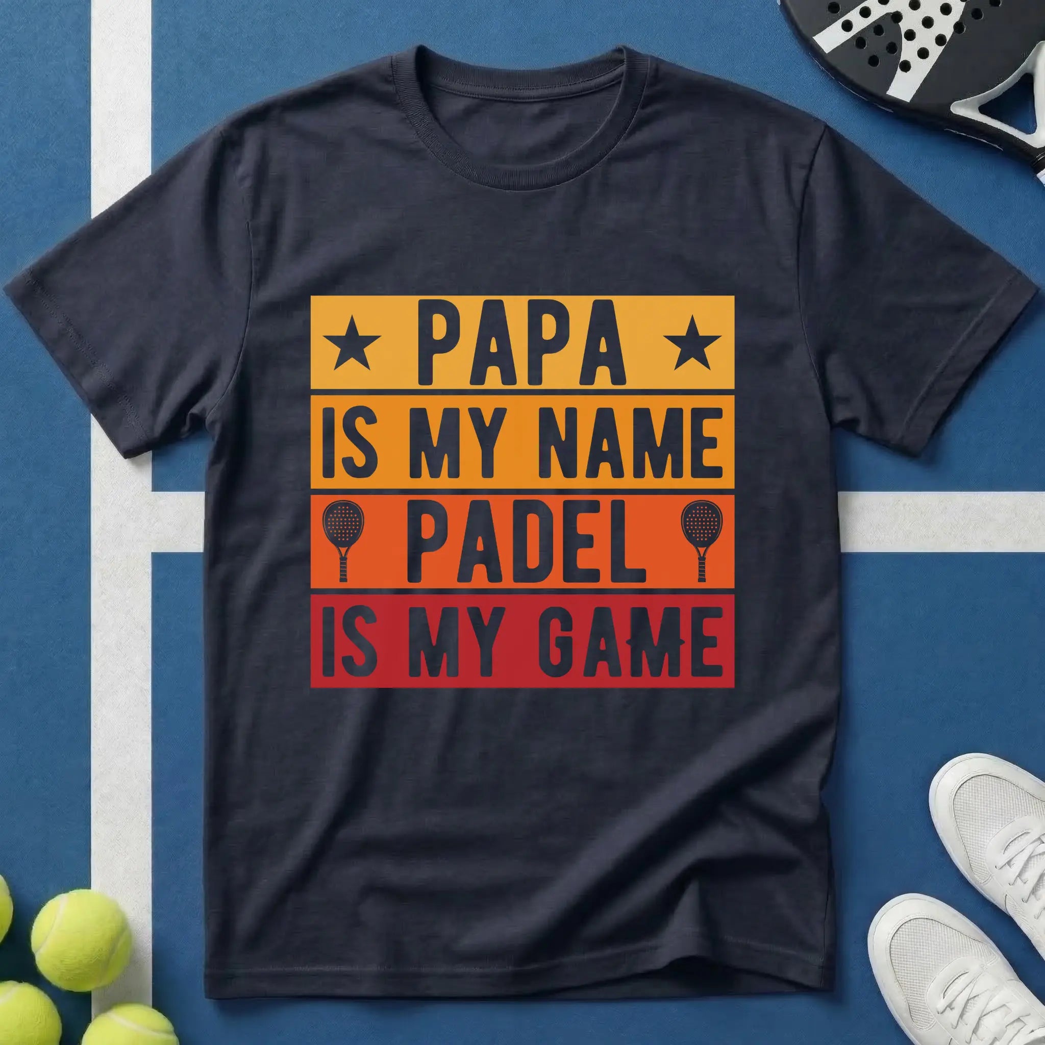 Papa my name Padel my game T-Shirt