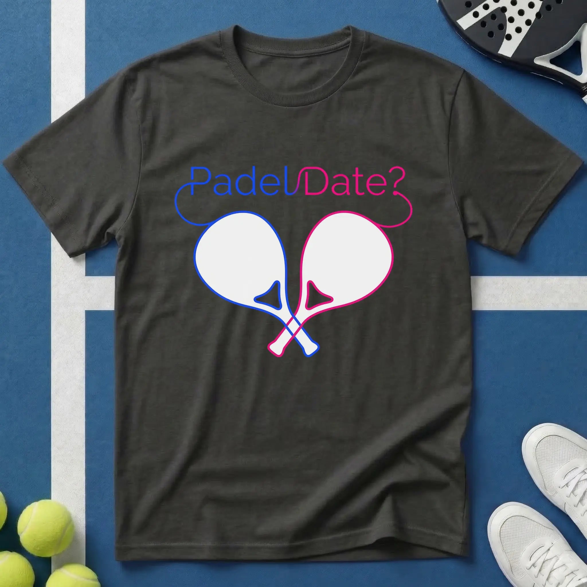 Padel Date mit Schlägern T-Shirt