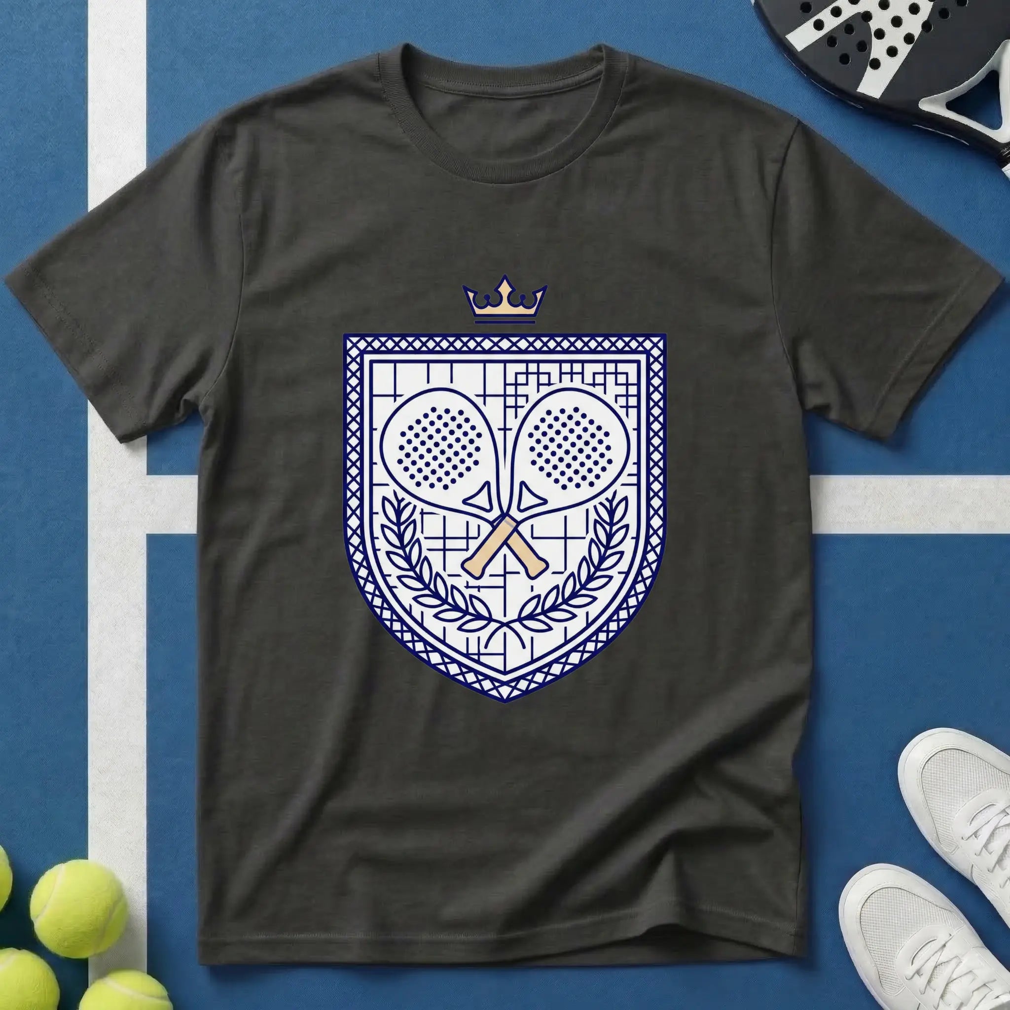 Padel königliches Wappen T-Shirt