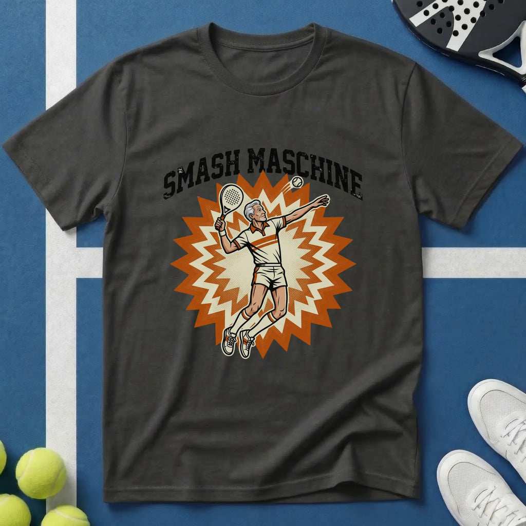 Smash Maschine Retro Vintage Padel T-Shirt
