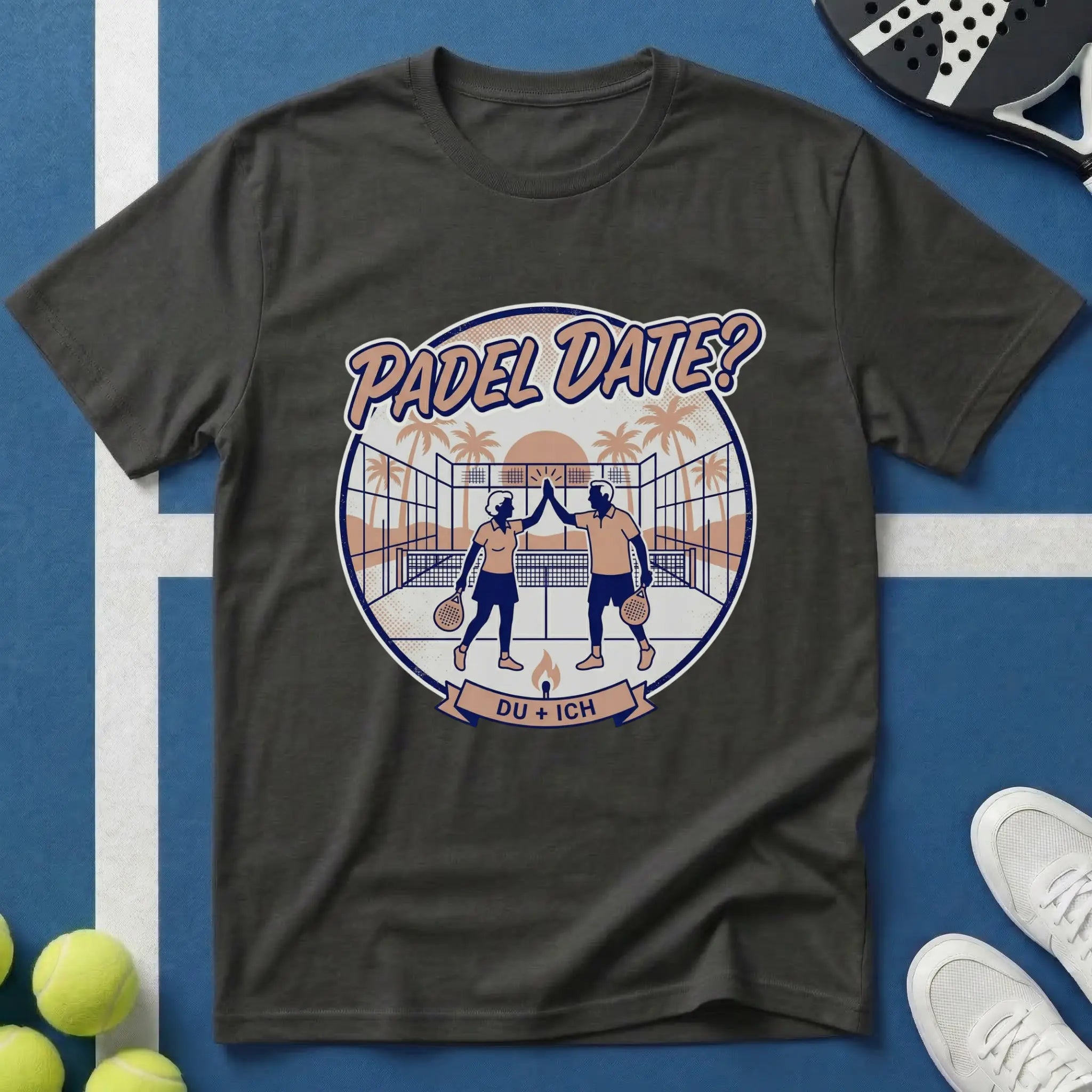 Padel Date Du und Ich Badge T-Shirt