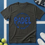 Padel Blaue Drip Schrift T-Shirt