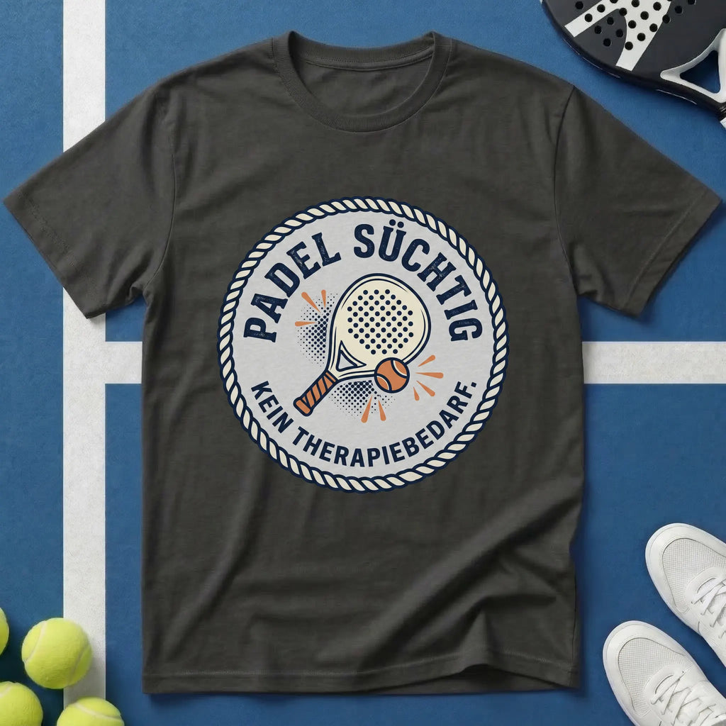 Padel süchtig Vintage Badge T-Shirt