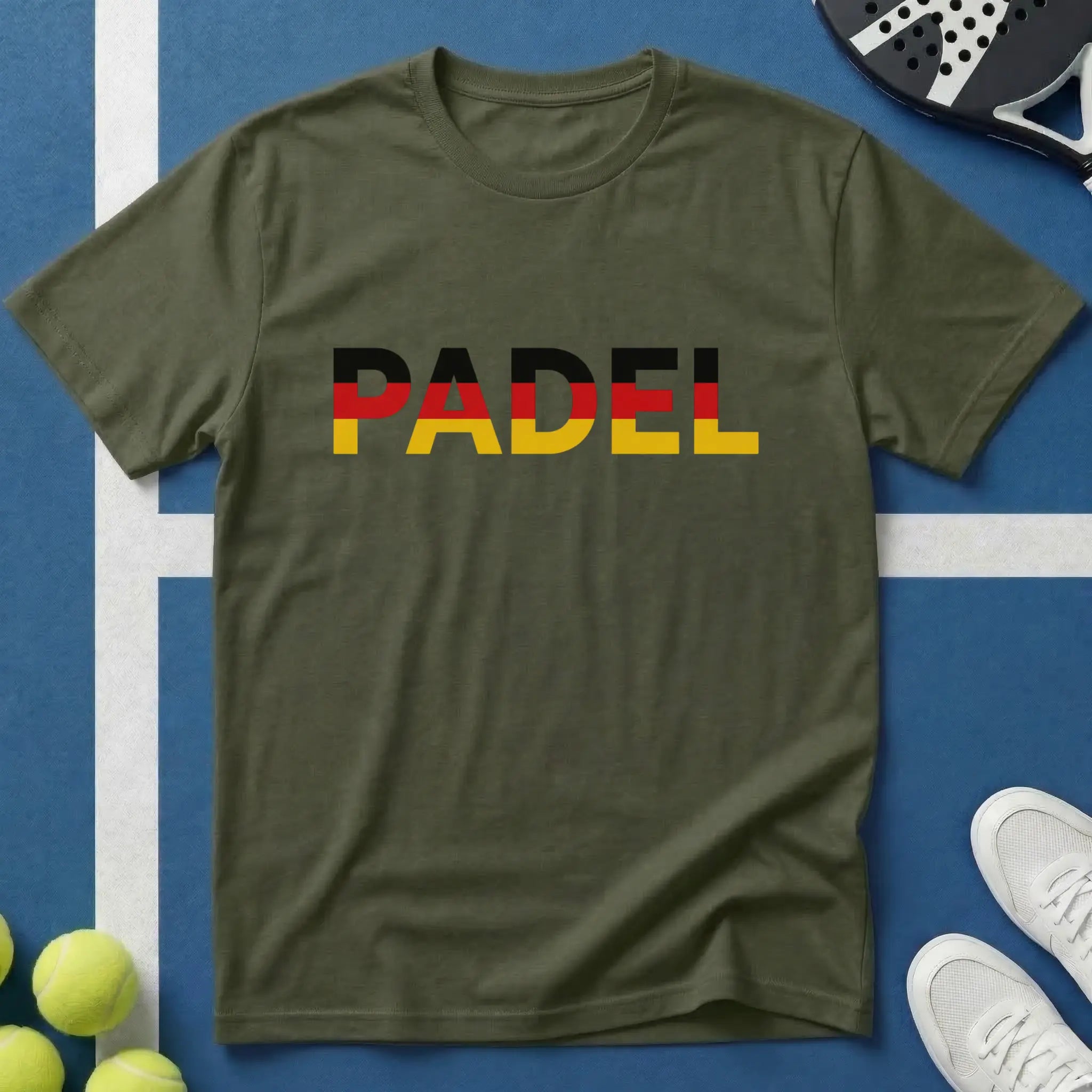 Padel Deutschland Typografie T-Shirt