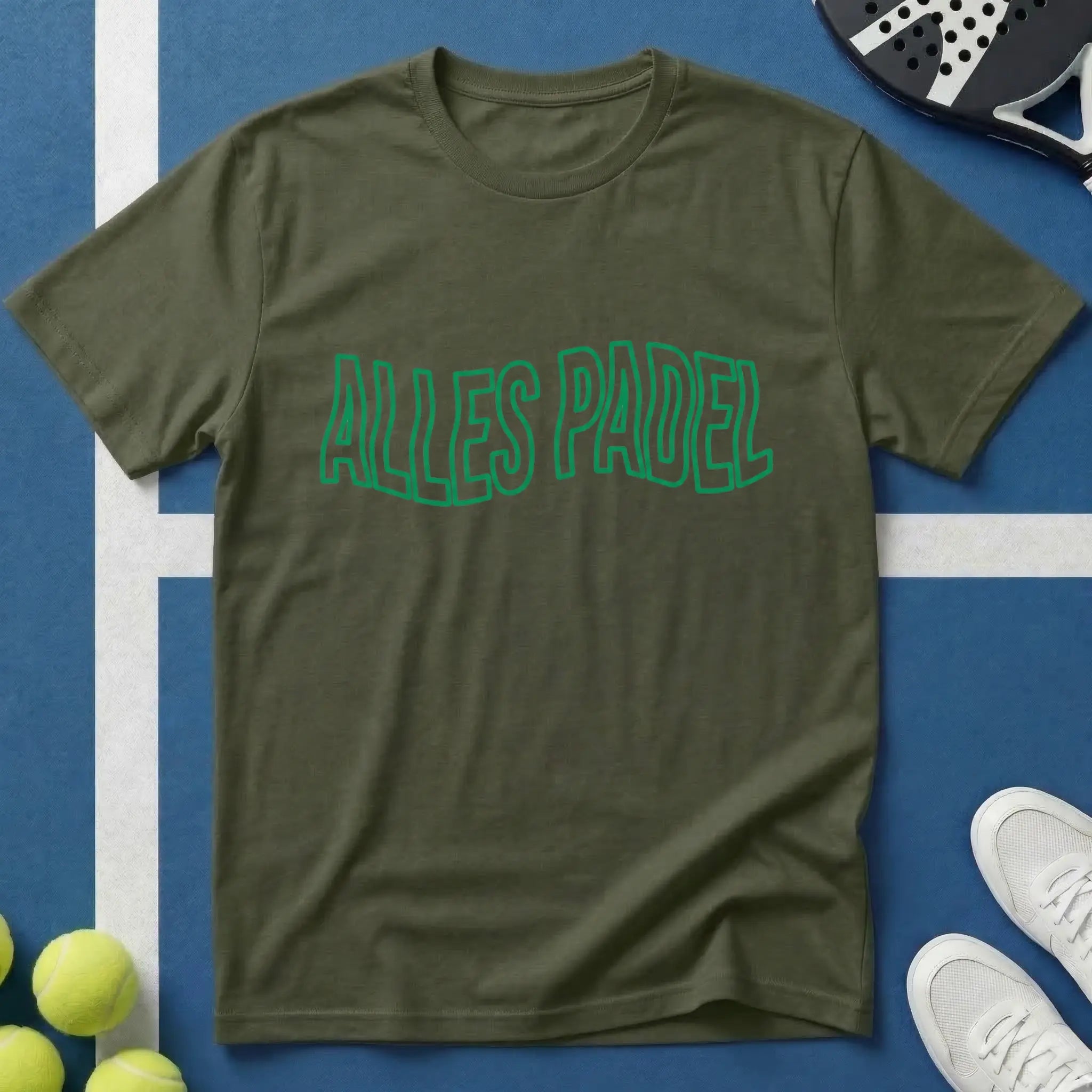Alles Padel Grün Wavy Style T-Shirt