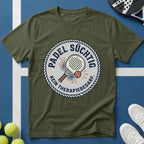Padel süchtig Vintage Badge T-Shirt