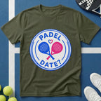 Padel Date Emblem in Blau T-Shirt