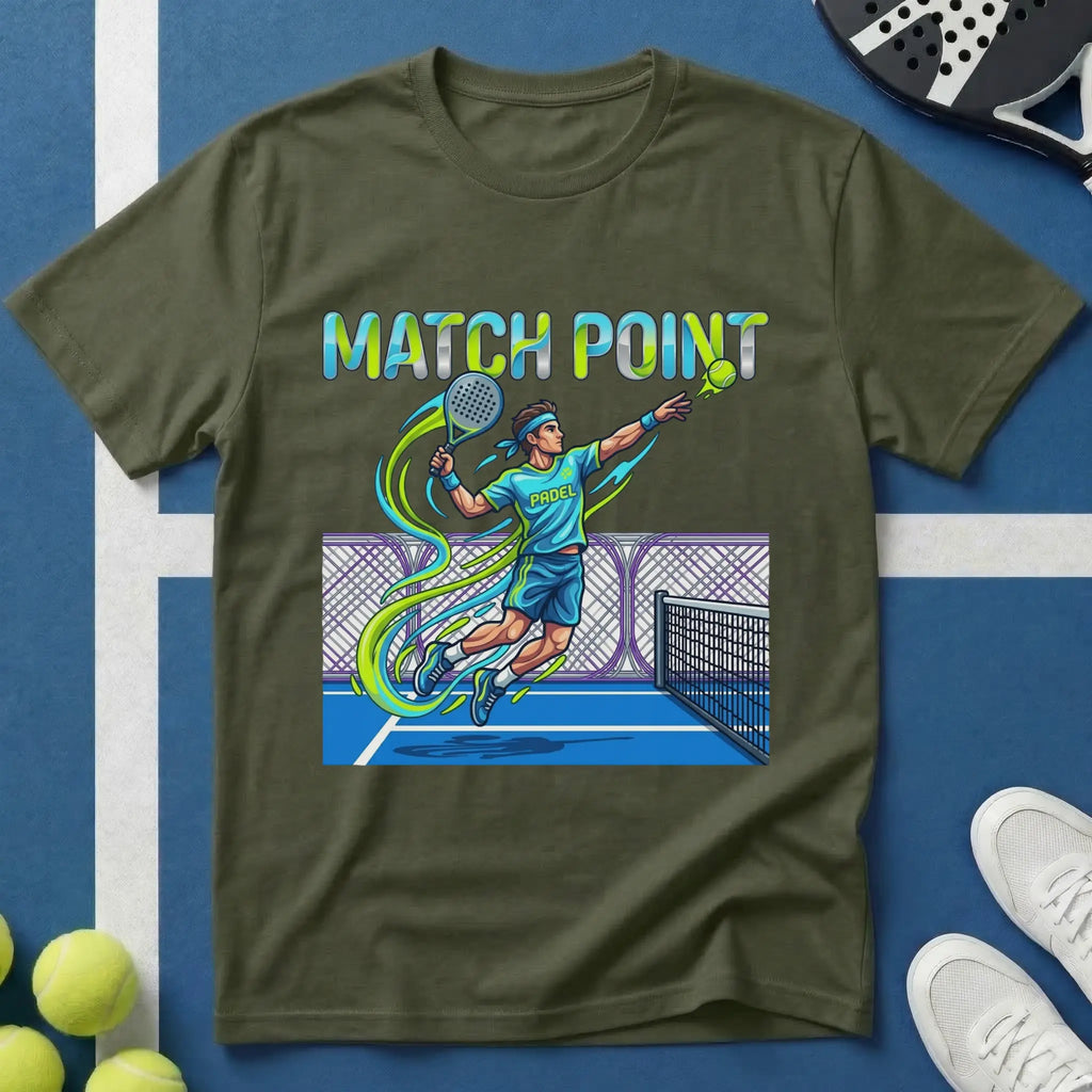 Match Point Padel Spieler Smash T-Shirt