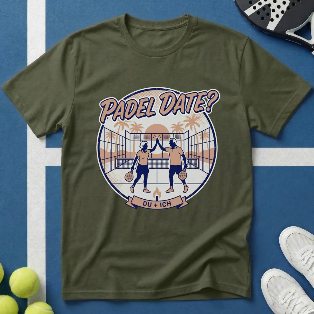 Padel Date Du und Ich Badge T-Shirt
