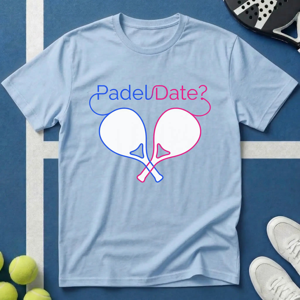 Padel Date mit Schlägern T-Shirt