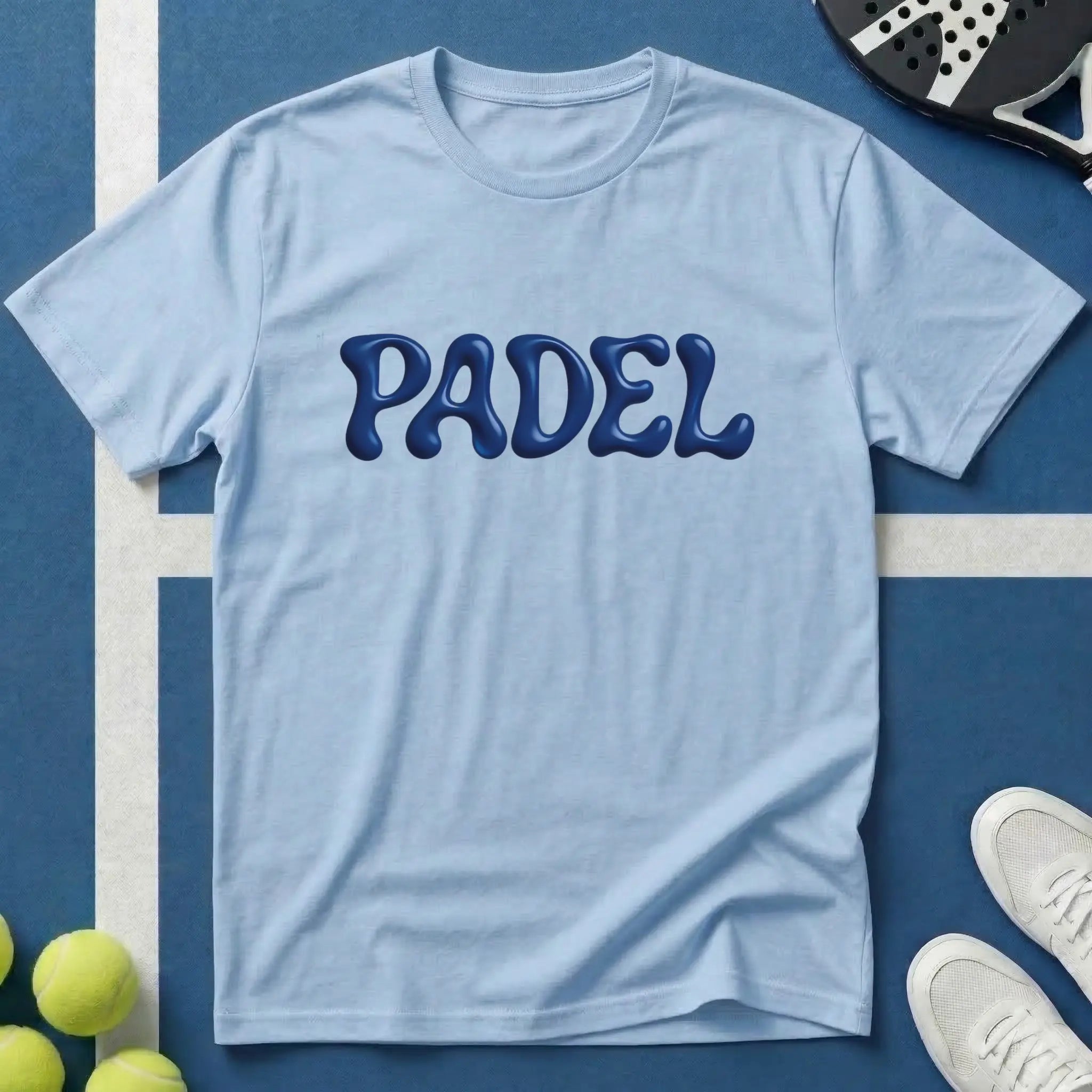 Padel 3D Bubble Schrift T-Shirt