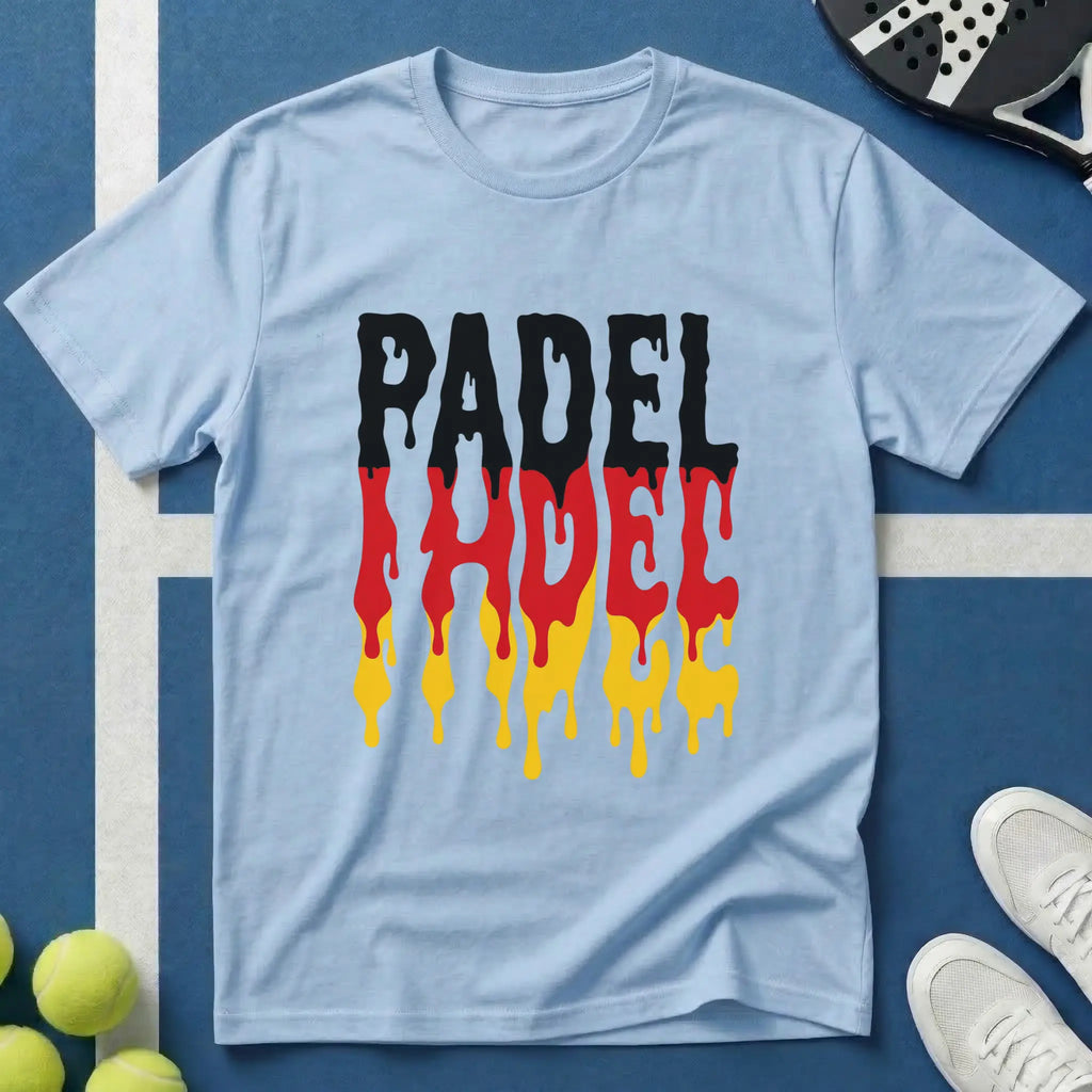 Padel Deutschland Farben Dripping Style T-Shirt